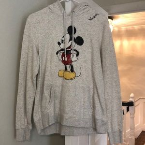 Light gray/ cream colored Mickey Mouse hoodie